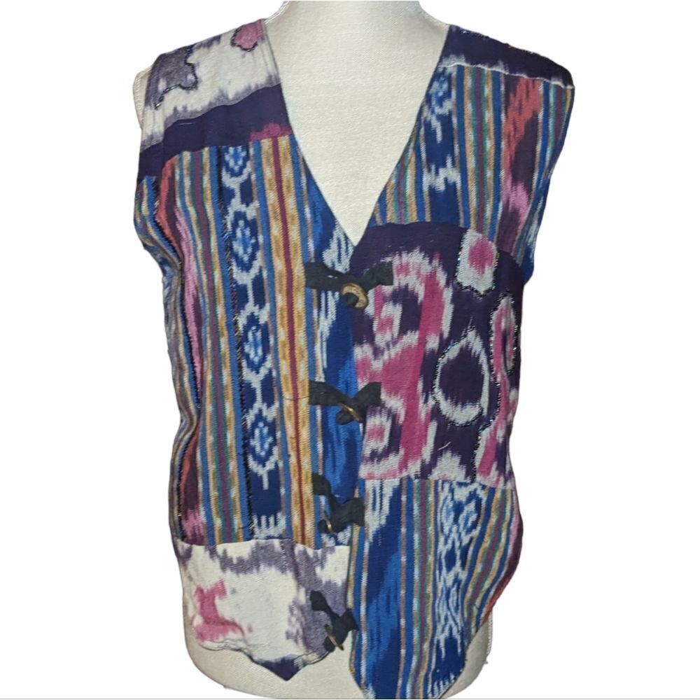 Effeci patchwork beaded vest